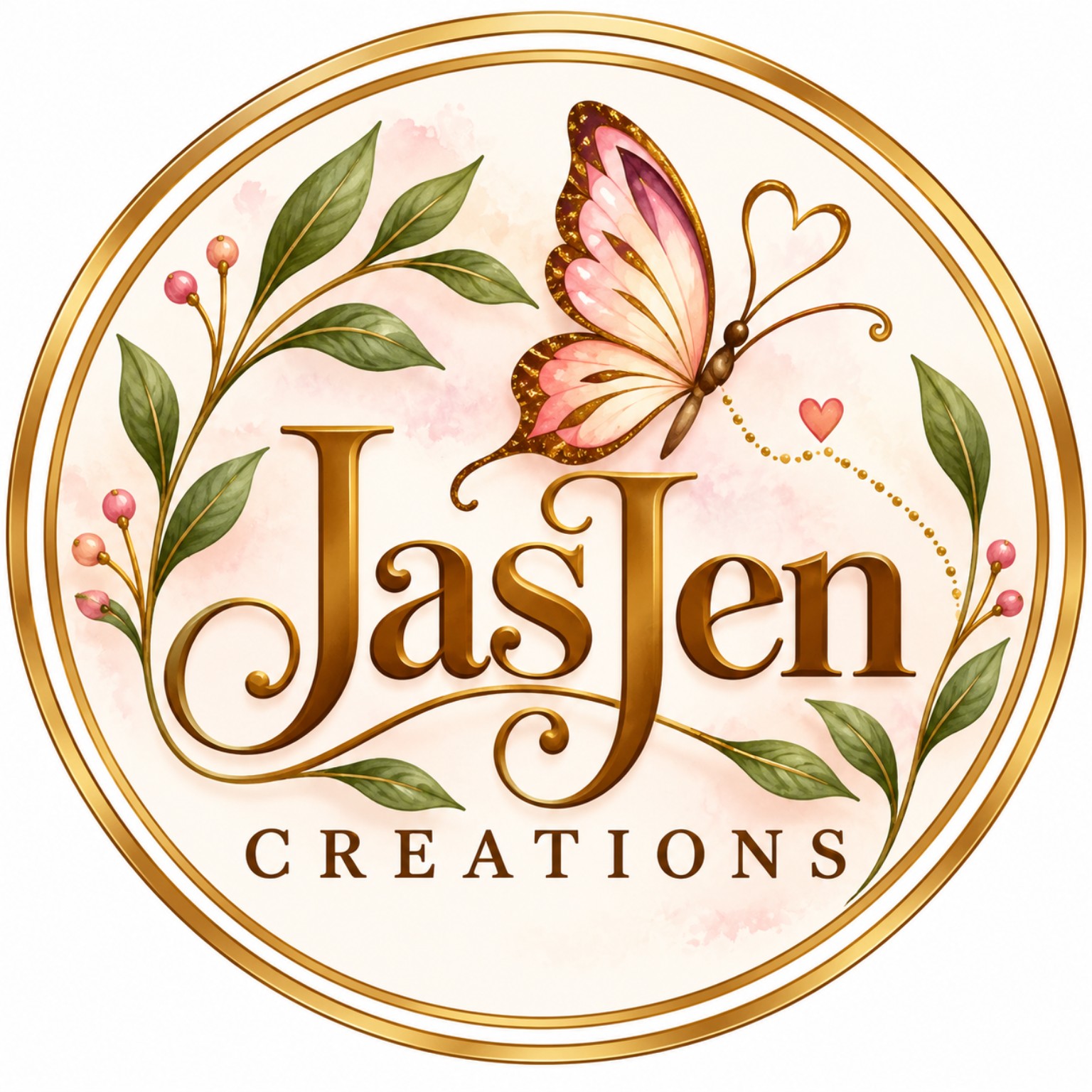 JasJen Creations butterfly logo